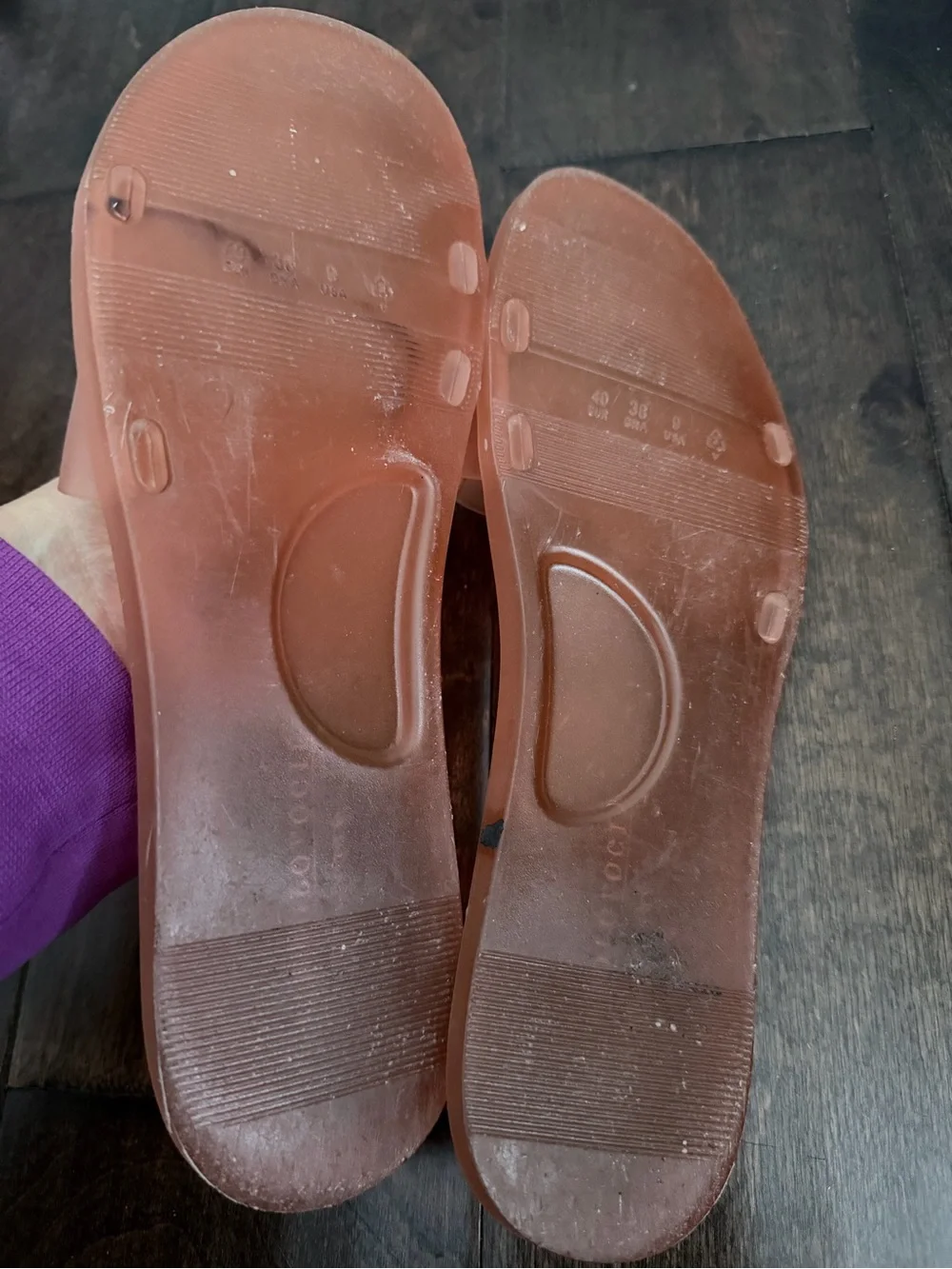 MATISSE for Anthropologie Jelly Sandals Slides, Coral Pink 9